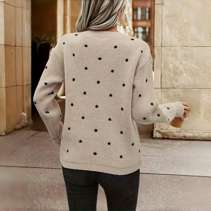 Elegant Polka Dot Sweater