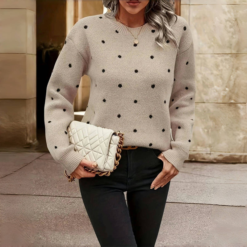 Elegant Polka Dot Sweater