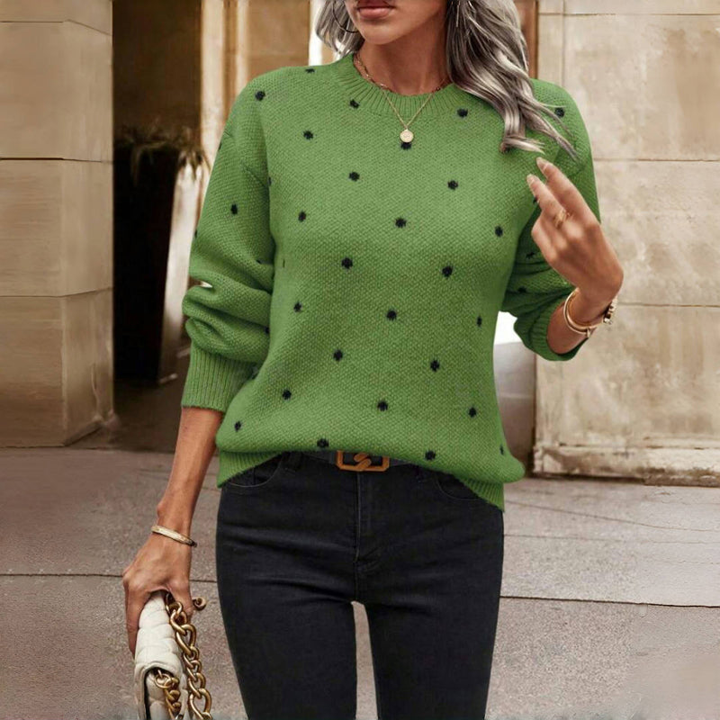 Elegant Polka Dot Sweater