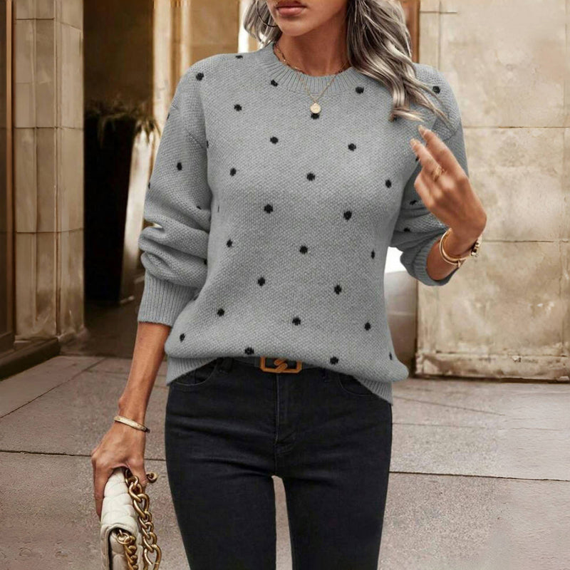 Elegant Polka Dot Sweater