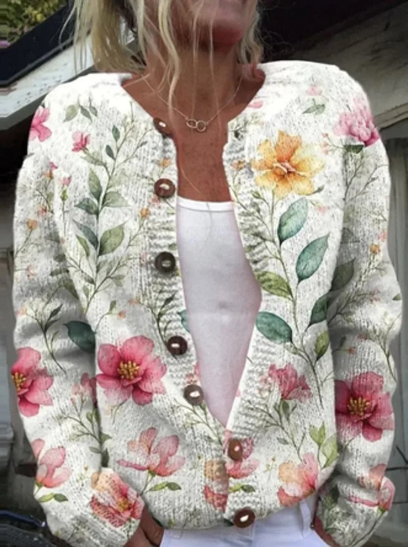 Lisa | Stylish Floral Print Cardigan